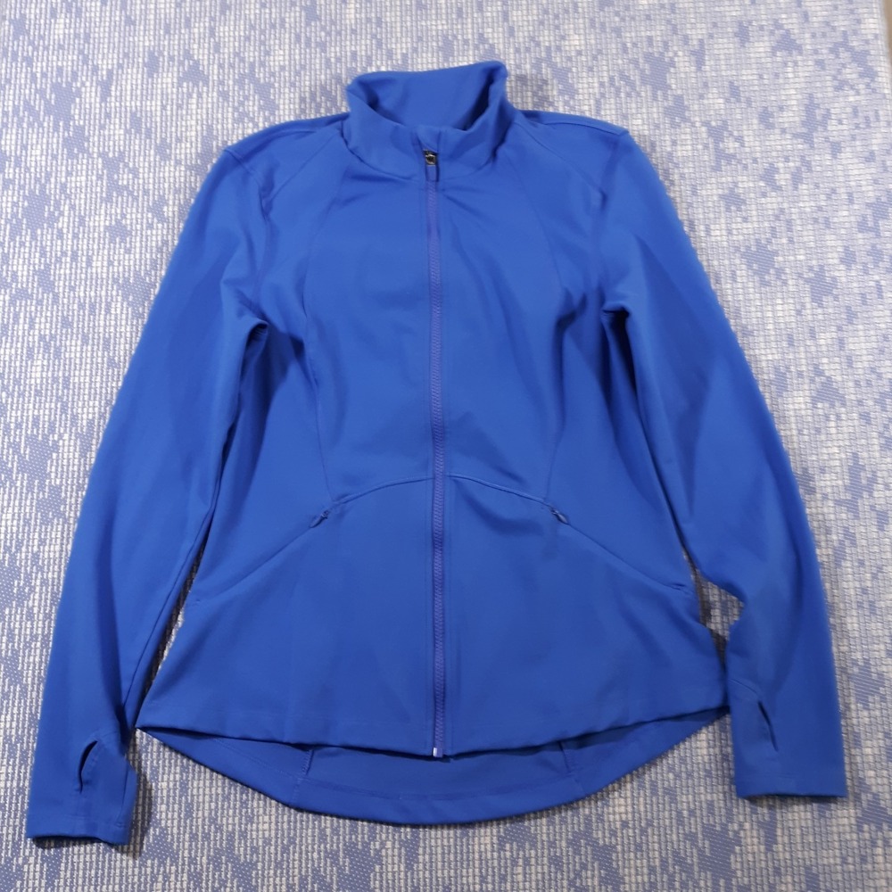 Spyder Active Jacket Womens Medium Full Zip Blue Vented Back Athletic